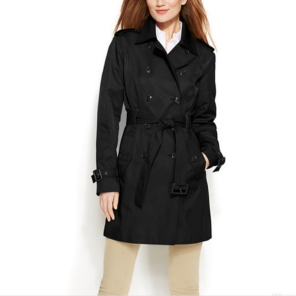Coats | Kenneth Cole Black Trench Coat 